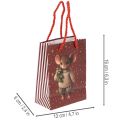 Christmas gift bag with mouse motif, 16cm, 2 pieces | Floristik24.ie