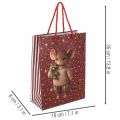 Gift bag with mouse motif and stars for Christmas, 24cm, 2 pieces | Floristik24.ie