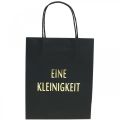 Floristik24 Gift bags paper &quot;A little something&quot; black 20×11×25cm 6pcs