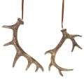 Floristik24 Rustic antler decoration pendants for wall or tree, 15cm, 6 pieces