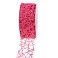 Floristik24 Mesh ribbon pink 40mm 10m