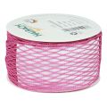 Floristik24 Mesh tape, grid tape, decorative tape, pink, wire-reinforced, 50mm, 10m