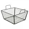 Floristik24 Wire basket with handle flower basket metal mesh basket black L27cm