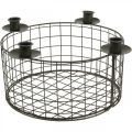 Floristik24 Wire basket metal decorative basket candle holder brown Ø31.5cm