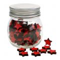 Floristik24 Glass with stars red 9cm
