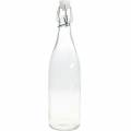 Floristik24 Decorative bottle, flip-top bottle, glass vase to fill, candle holder