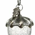 Floristik24 Christmas tree decorations acorn glass silver antique 11cm 4pcs