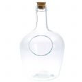 Floristik24 Glass bottle decorative vessel with cork Ø19cm H30cm