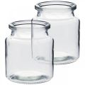 Floristik24 Glass vessel for filling, flower vase, table decoration, glass lantern 2pcs