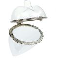 Glass heart for filling hanging decoration 7cm x 10cm clear 2pcs | Floristik24.ie