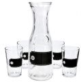 Floristik24 Glass carafe H27cm with 4 glasses H11cm
