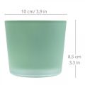 Floristik24 Glass flower pot green planter glass tub Ø10cm H8.5cm