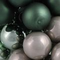 Mini Christmas baubles on wire Green Grey Ø25mm 140pcs | Floristik24.ie