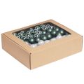 Mini Christmas baubles on wire Green Grey Ø25mm 140pcs | Floristik24.ie