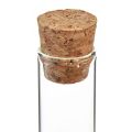 Floristik24 Test tube decorative glass tubes cork mini vases H13cm 24pcs