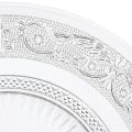 Glass plate on foot Flat glass bowl with pattern Clear Ø25cm | Floristik24.ie
