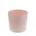 Floristik24 Flower pot glass planter pink glass tub Ø11.5cm H11cm