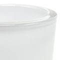 Floristik24 Glass pot Ø7.8cm H8cm white