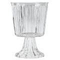 Glass vase with foot decorative glass goblet fluted Ø13cm H19cm | Floristik24.ie