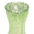 Floristik24 Glass vase peasant silver green H11cm 6pcs