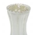Floristik24 Glass vase peasant silver white H11cm 6pcs