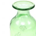 Floristik24 Glass vase bottle yellow, green H19cm 2pcs