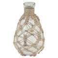 Floristik24 Glass vase macrame jute natural summer maritime Ø11cm H19.5cm
