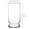 Floristik24 Glass Vase Cylinder Clear Ø10cm H20cm