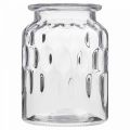 Floristik24 Glass vase with pattern, lantern clear glass H15cm Ø11cm