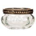 Glass tealight holders with