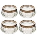 Glass tealight holders with