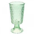 Floristik24 Glass lantern, cup with base, glass vessel Ø10cm H18.5cm