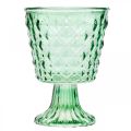 Floristik24 Glass lantern Ø11.5cmH15.5cm turquoise