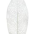 Floristik24 Glitter leaf on wire white 14x6cm L25cm 36pcs
