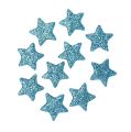 Floristik24 Glitter star turquoise 2.5cm 100pcs