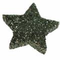 Floristik24 Star glitter green 2.5cm 48pcs