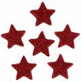 Floristik24 Star glitter red 2.5cm 50pcs
