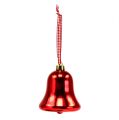 Floristik24 Bell red to hang plastic 3pcs