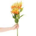 Artificial Gloriosa orange flower with long stems for vases 80cm 3pcs | Floristik24.ie