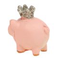 Floristik24 Lucky pig pink with crown 4cm 6pcs