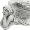 Floristik24 Grave angel with plant bowl Bird bath angel lying 39×18×18cm