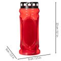 Grave candle red, lid black, memorial candle 4 days 23cm | Floristik24.ie