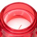 Grave candle red, lid black,