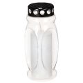 Floristik24 Grave candle lantern with black lid 23cm