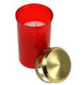Grave candle cylindrical red Ø6cm H12cm 12pcs