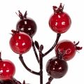Artificial pomegranate branch with branching stems as vase decoration, 19cm, 4 pieces | Floristik24.ie