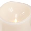 Large LED candle with timer, for outdoor use, warm white, Ø12.5cm, H20cm | Floristik24.ie