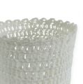 Floristik24 Crochet pot with insert white Ø11cm H9cm