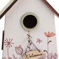 Floristik24 Hanging decoration spring decoration birdhouse decoration nesting box green white 19cm