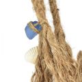 Floristik24 Hanging decoration maritime rope knot decoration with shells Ø9cm 45cm